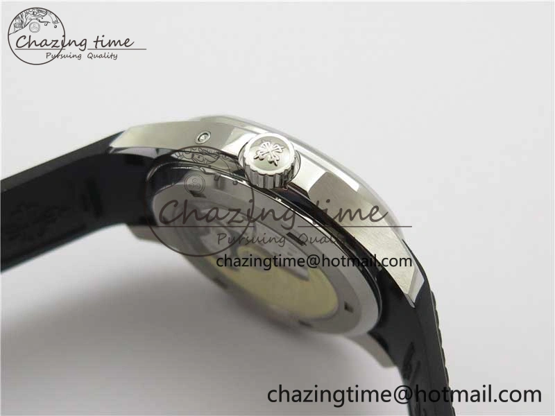 Aquanaut 5164A SS ZF 1:1 Best Edition Black Dial on Black Rubber Strap A ModernLook 8850