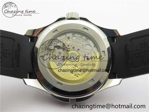 Aquanaut 5164A SS ZF 1:1 Best Edition Black Dial on Black Rubber Strap A ModernLook 8850