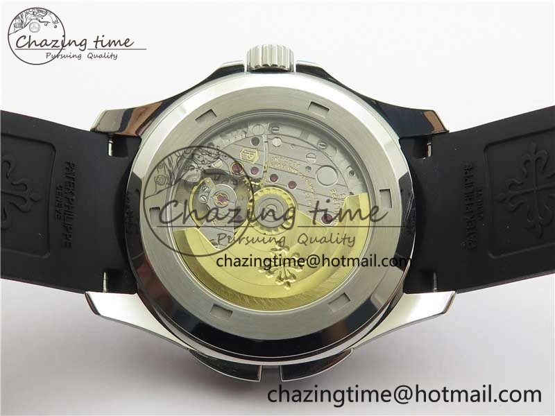 Aquanaut 5164A SS ZF 1:1 Best Edition Black Dial on Black Rubber Strap A ModernLook 8850