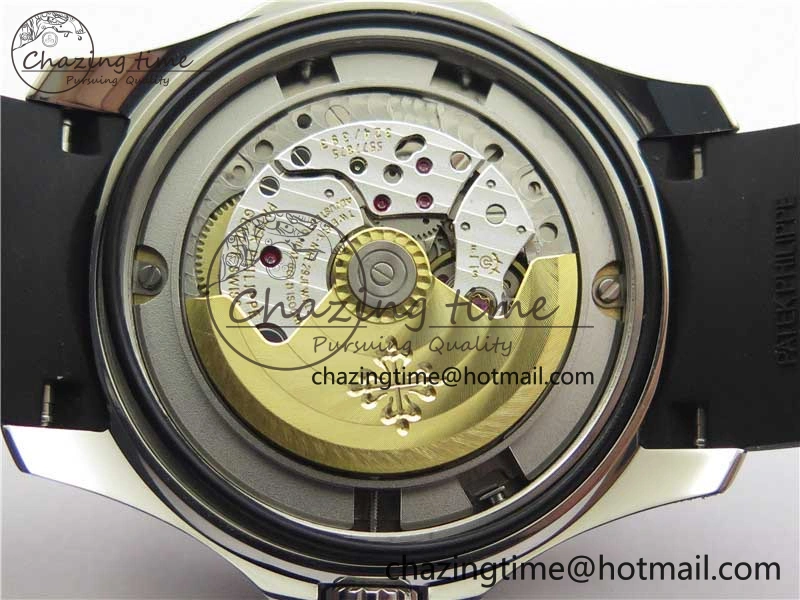 Aquanaut 5164A SS ZF 1:1 Best Edition Black Dial on Black Rubber Strap A ModernLook 8850