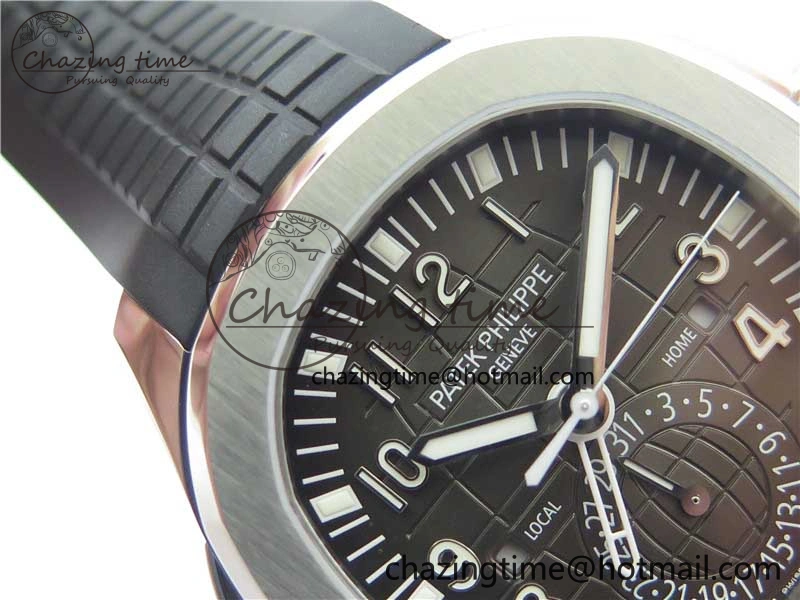 Aquanaut 5164A SS ZF 1:1 Best Edition Black Dial on Black Rubber Strap A ModernLook 8850