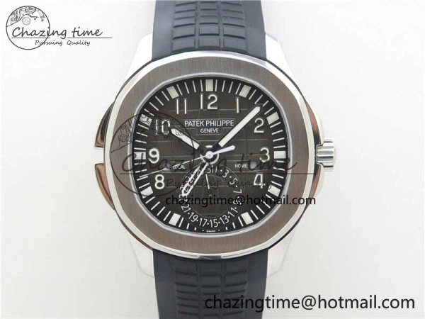 Aquanaut 5164A SS ZF 1:1 Best Edition Black Dial on Black Rubber Strap A ModernLook 8850
