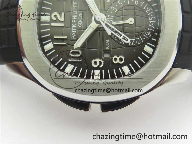 Aquanaut 5164A SS ZF 1:1 Best Edition Black Dial on Black Rubber Strap A ModernLook 8850