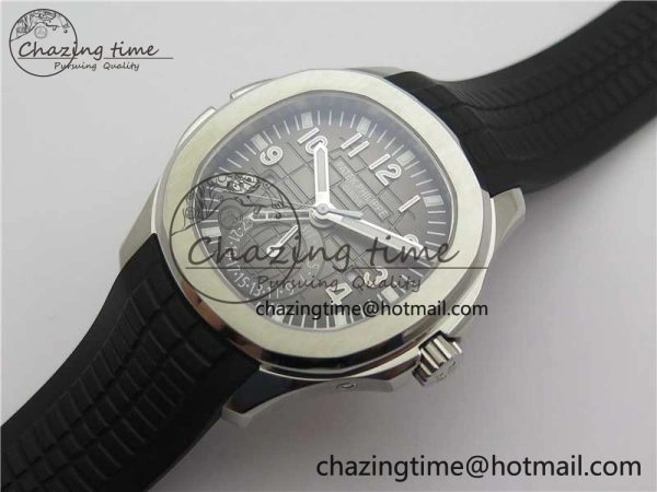Aquanaut 5164A SS ZF 1:1 Best Edition Black Dial on Black Rubber Strap A ModernLook 8850
