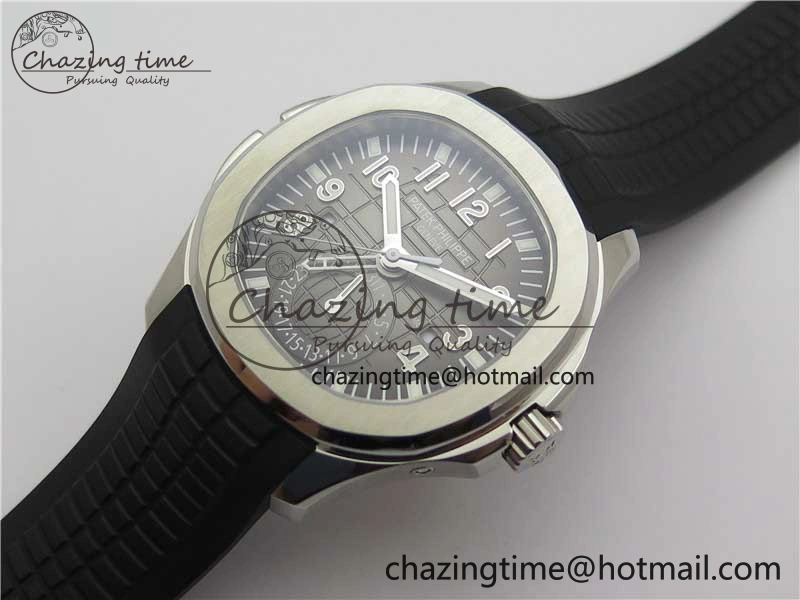 Aquanaut 5164A SS ZF 1:1 Best Edition Black Dial on Black Rubber Strap A ModernLook 8850