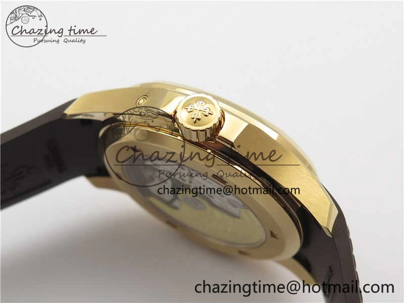 Aquanaut 5164R RG ZF 1:1 Best Edition Brown Dial on Brown Rubber Strap A Sporty 8849