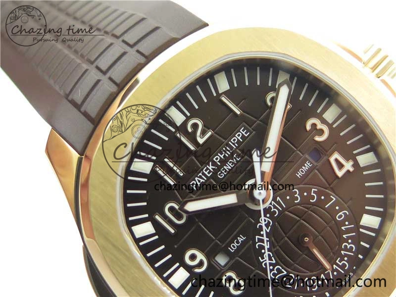 Aquanaut 5164R RG ZF 1:1 Best Edition Brown Dial on Brown Rubber Strap A Sporty 8849