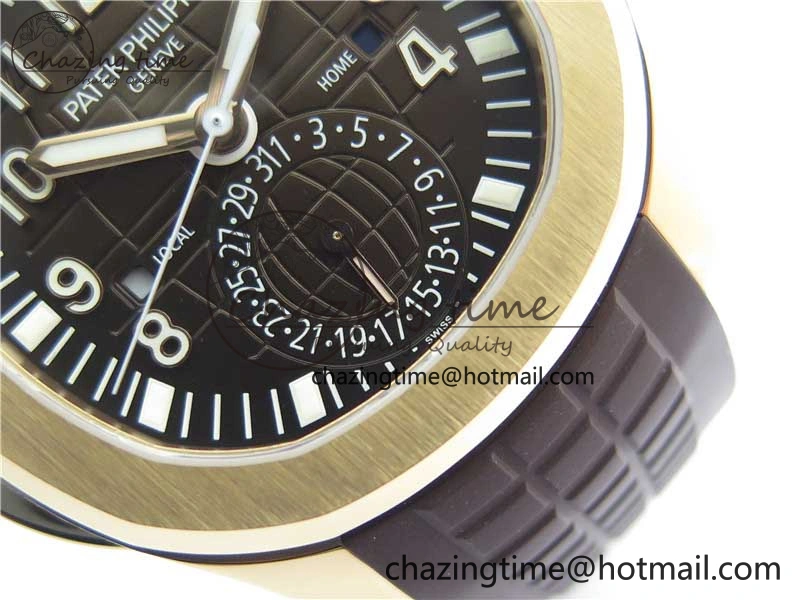 Aquanaut 5164R RG ZF 1:1 Best Edition Brown Dial on Brown Rubber Strap A Sporty 8849