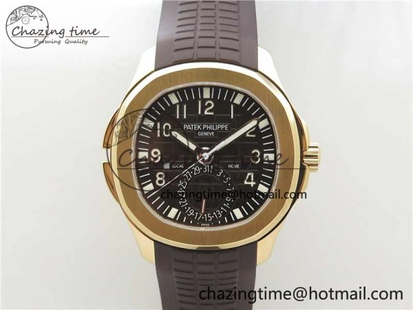 Aquanaut 5164R RG ZF 1:1 Best Edition Brown Dial on Brown Rubber Strap A Sporty 8849