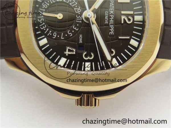Aquanaut 5164R RG ZF 1:1 Best Edition Brown Dial on Brown Rubber Strap A Sporty 8849