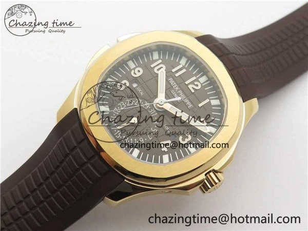 Aquanaut 5164R RG ZF 1:1 Best Edition Brown Dial on Brown Rubber Strap A Sporty 8849