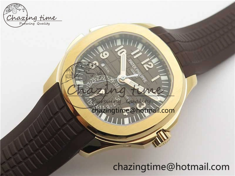 Aquanaut 5164R RG ZF 1:1 Best Edition Brown Dial on Brown Rubber Strap A Sporty 8849