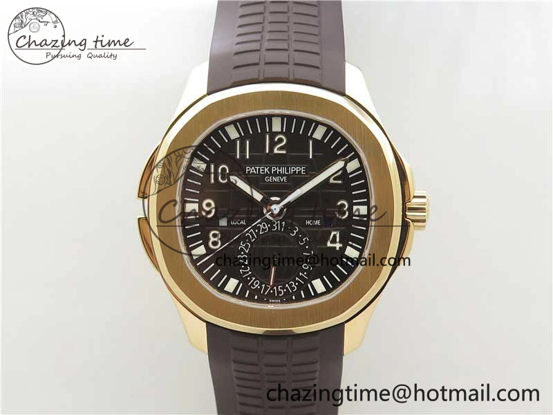 Aquanaut 5164R RG ZF 1:1 Best Edition Brown Dial on Brown Rubber Strap A Sporty 8849