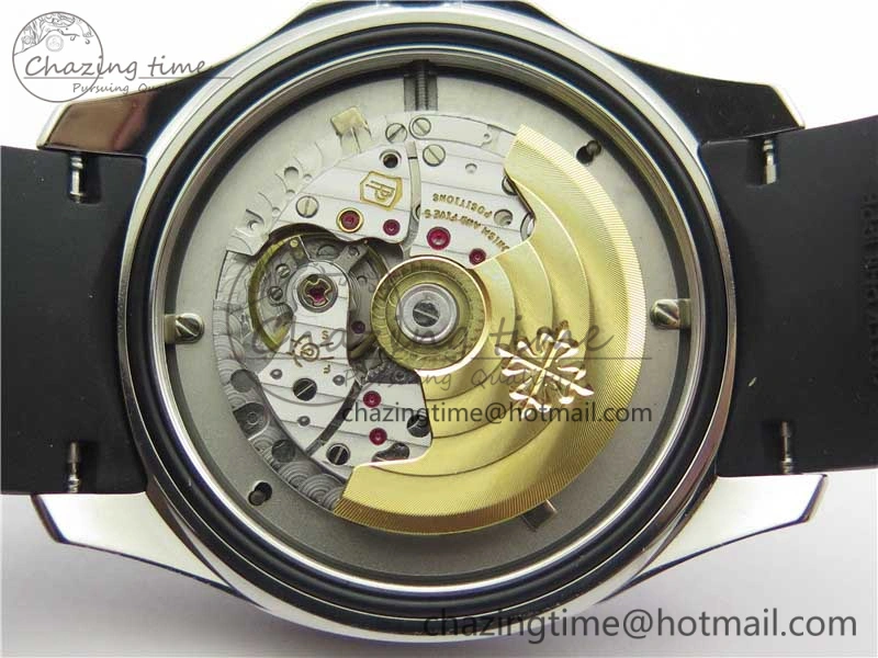 Aquanaut 5165A 38.5mm SS ZF 1:1 Best Edition Black Dial on Black Rubber Strap 324CS (Free box) Refined 8966