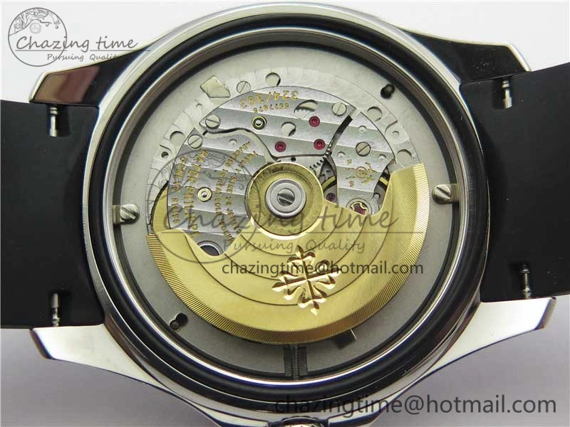 Aquanaut 5165A 38.5mm SS ZF 1:1 Best Edition Black Dial on Black Rubber Strap 324CS (Free box) Refined 8966