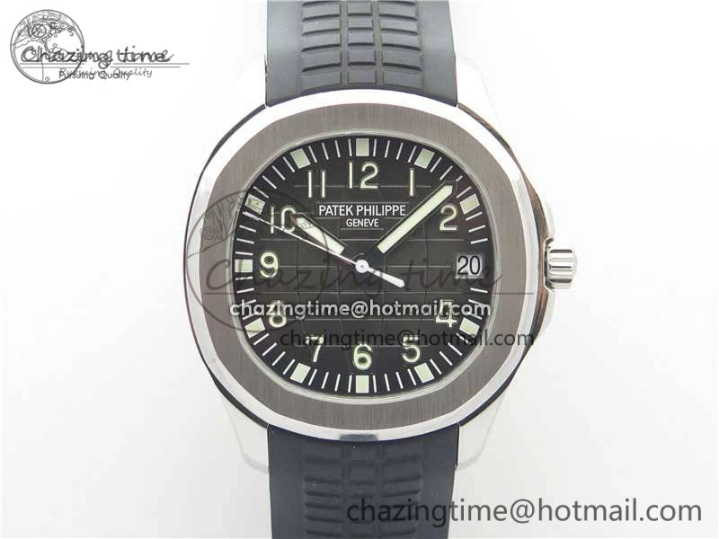 Aquanaut 5165A 38.5mm SS ZF 1:1 Best Edition Black Dial on Black Rubber Strap 324CS (Free box) Refined 8966