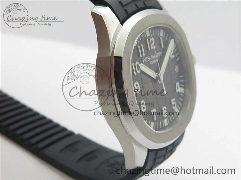 Aquanaut 5165A 38.5mm SS ZF 1:1 Best Edition Black Dial on Black Rubber Strap 324CS (Free box) Refined 8966