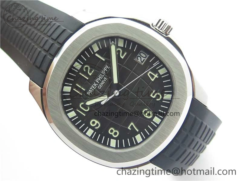 Aquanaut 5165A 38.5mm SS ZF 1:1 Best Edition Black Dial on Black Rubber Strap 324CS (Free box) Refined 8966