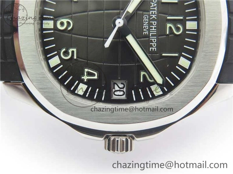 Aquanaut 5165A 38.5mm SS ZF 1:1 Best Edition Black Dial on Black Rubber Strap 324CS (Free box) Refined 8966