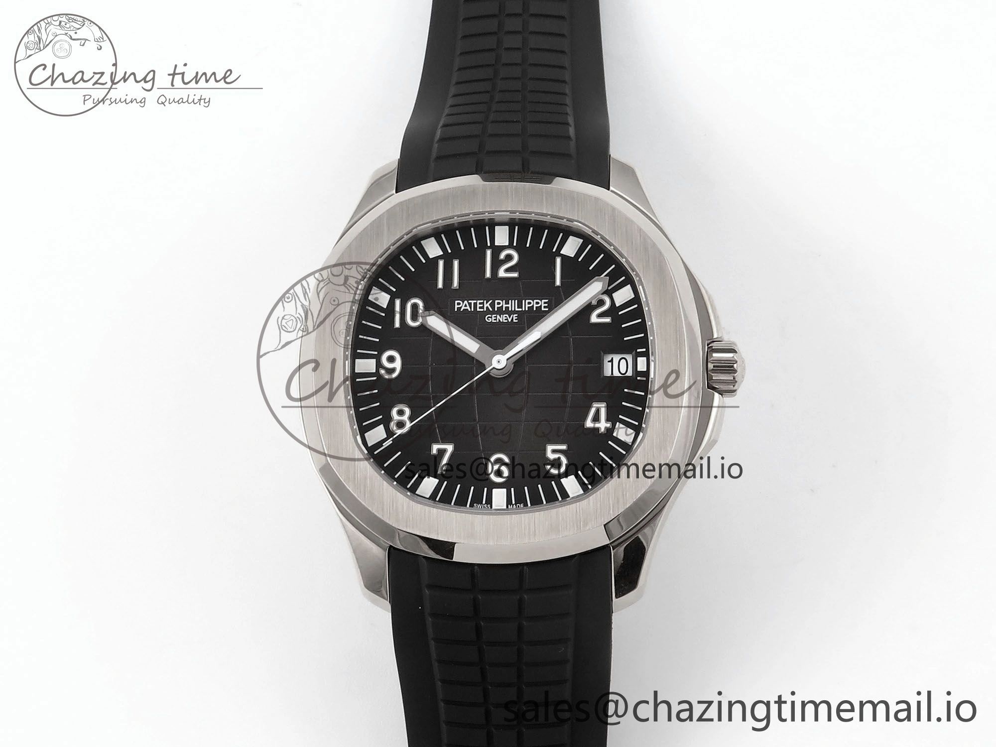 Aquanaut 5167 SS 3KF Best Edition Gray Dial on Black Rubber Strap A324 Super Clone V QuickDry 8679