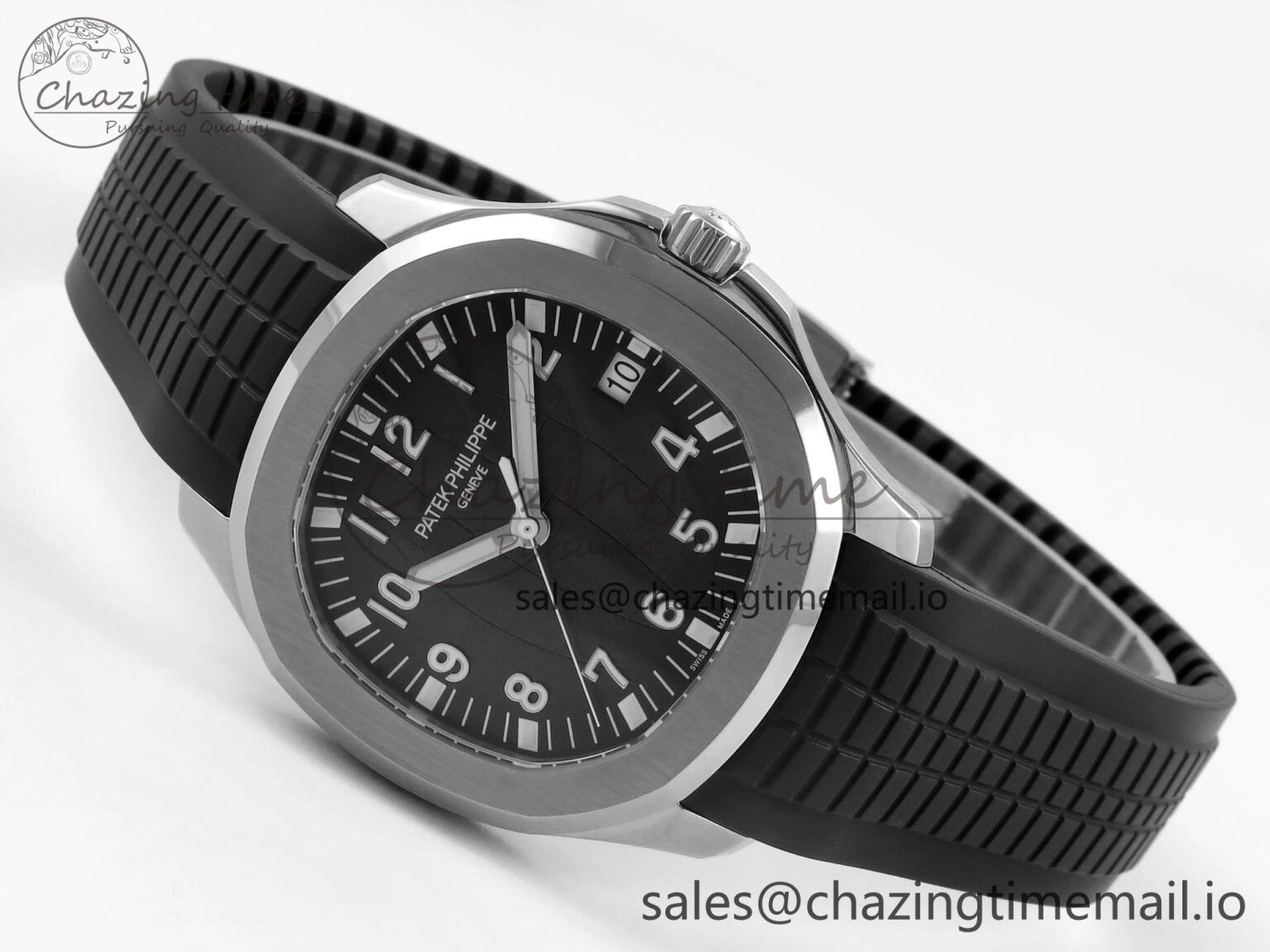 Aquanaut 5167 SS 3KF Best Edition Gray Dial on Black Rubber Strap A324 Super Clone V QuickDry 8679