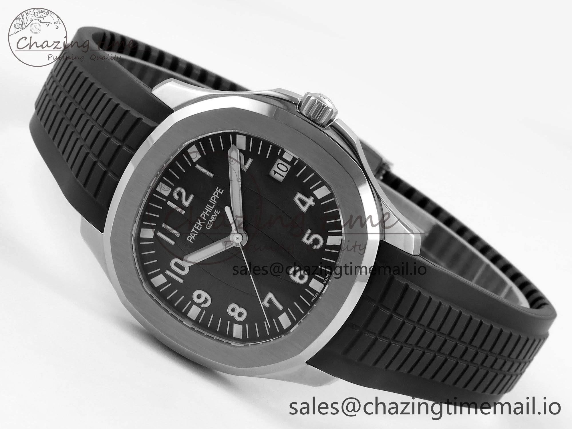 Aquanaut 5167 SS 3KF Best Edition Gray Dial on Black Rubber Strap A324 Super Clone V QuickDry 8679