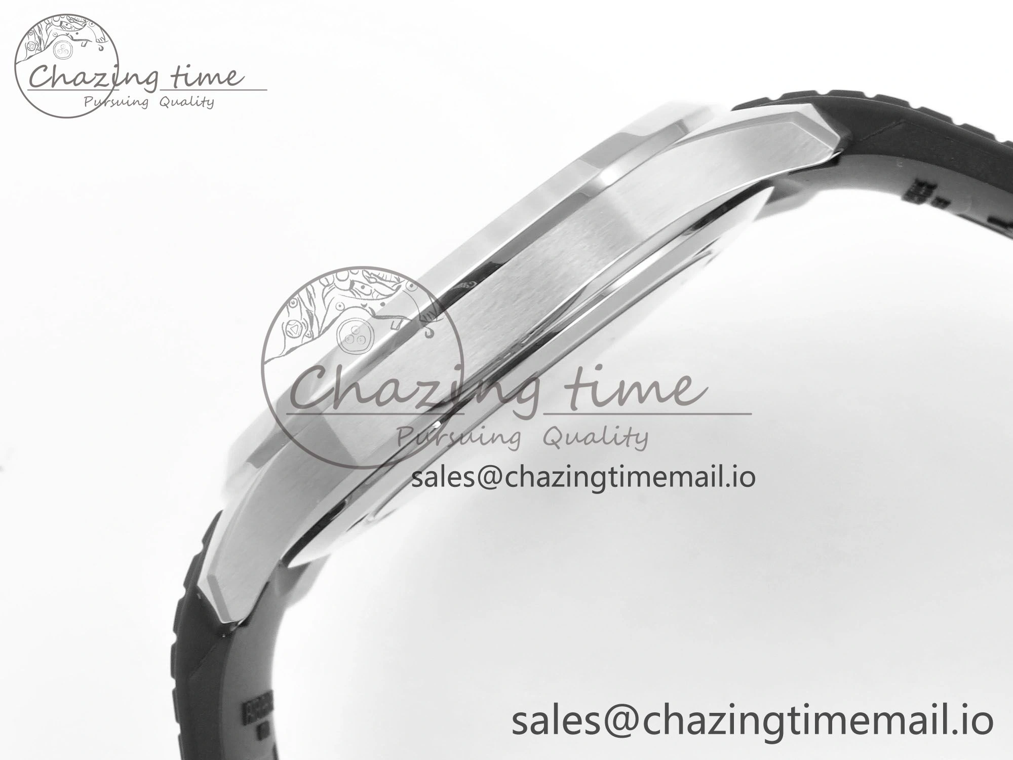 Aquanaut 5167 SS 3KF Best Edition Gray Dial on Black Rubber Strap A324 Super Clone V QuickDry 8679