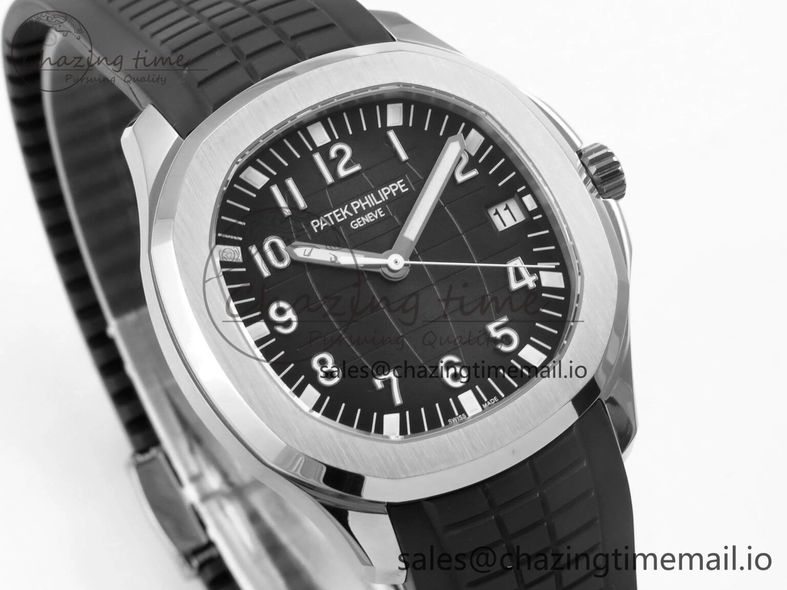 Aquanaut 5167 SS 3KF Best Edition Gray Dial on Black Rubber Strap A324 Super Clone V QuickDry 8679