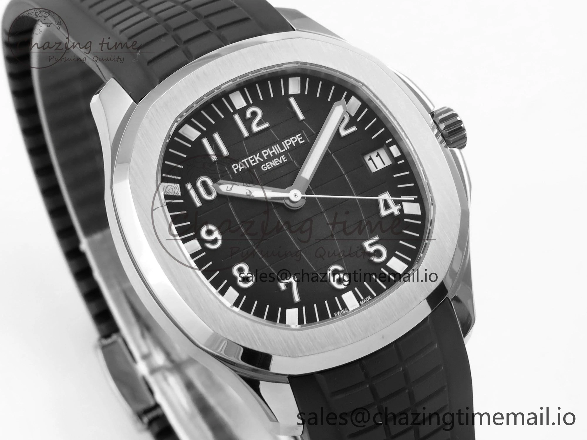 Aquanaut 5167 SS 3KF Best Edition Gray Dial on Black Rubber Strap A324 Super Clone V QuickDry 8679