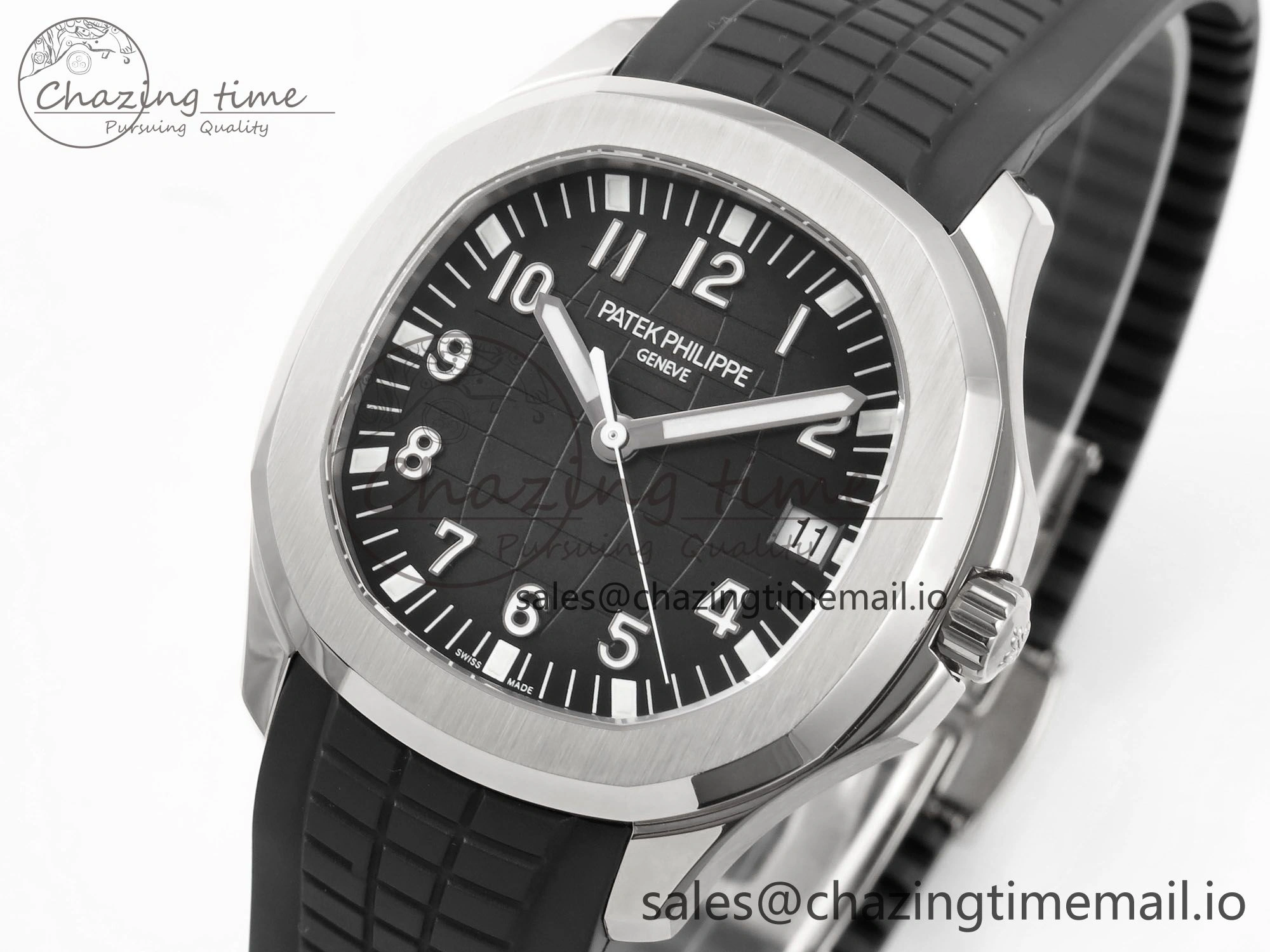Aquanaut 5167 SS 3KF Best Edition Gray Dial on Black Rubber Strap A324 Super Clone V QuickDry 8679