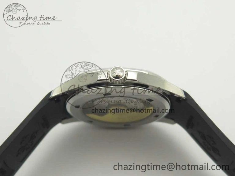 Affordable Aquanaut 5167 SS KMF 1:1 Best Edition Gray Dial on Black Rubber Strap A324 Clone 8978