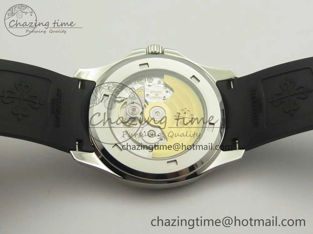 Affordable Aquanaut 5167 SS KMF 1:1 Best Edition Gray Dial on Black Rubber Strap A324 Clone 8978