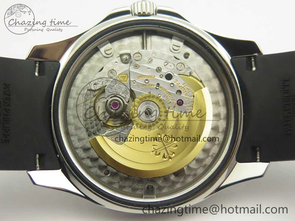 Affordable Aquanaut 5167 SS KMF 1:1 Best Edition Gray Dial on Black Rubber Strap A324 Clone 8978