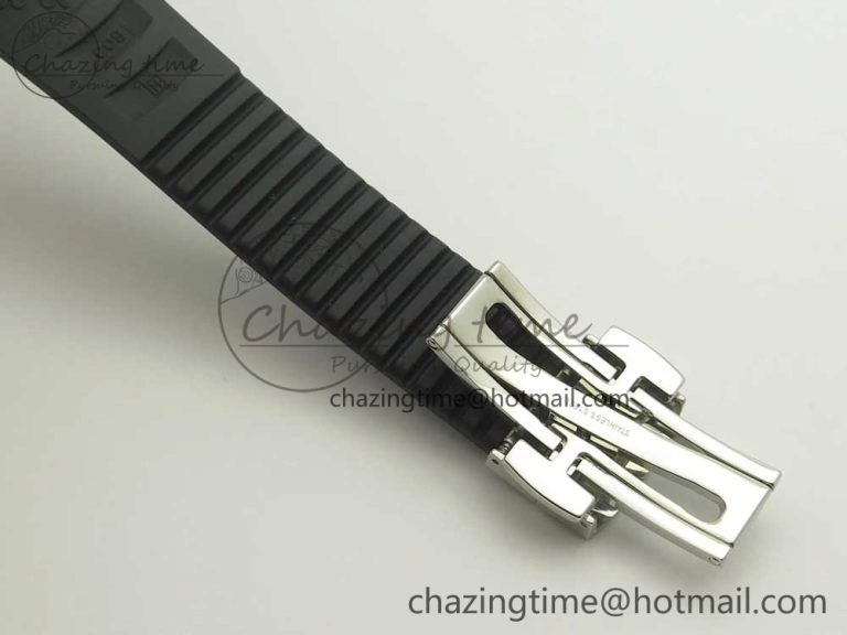 Affordable Aquanaut 5167 SS KMF 1:1 Best Edition Gray Dial on Black Rubber Strap A324 Clone 8978