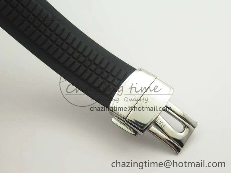 Aquanaut 5167 SS PF 1:1 Best Edition Black Dial On Rubber Strap A Breathable 9008