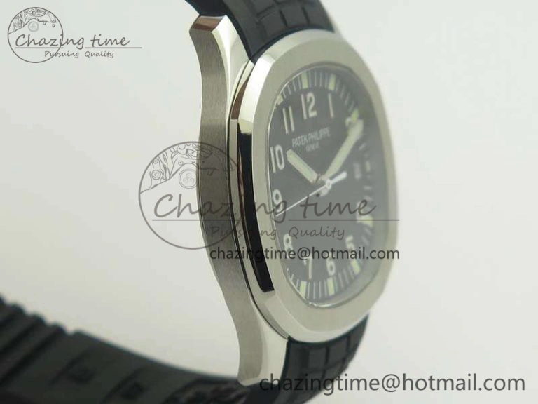 Aquanaut 5167 SS PF 1:1 Best Edition Black Dial On Rubber Strap A Breathable 9008