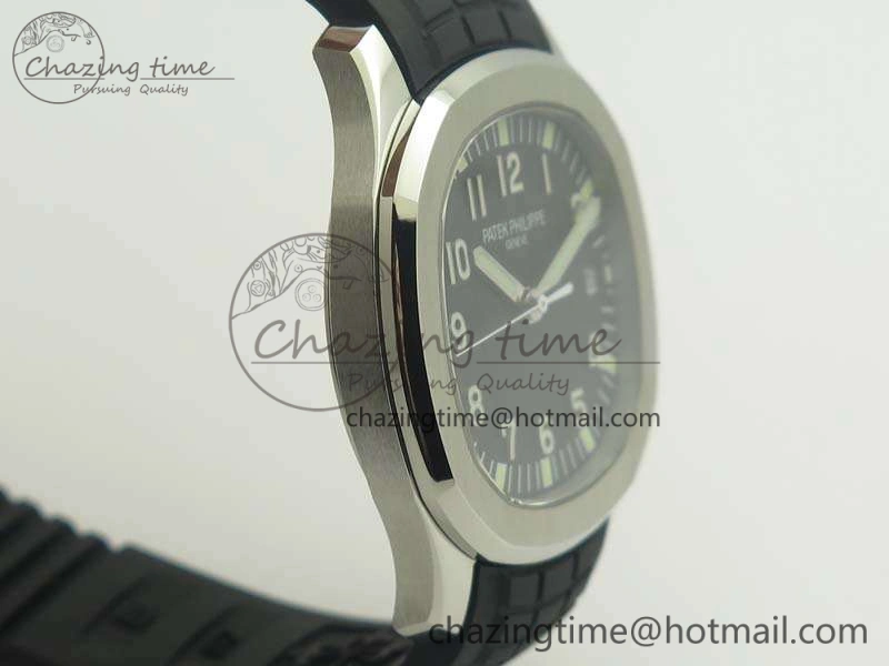 Aquanaut 5167 SS PF 1:1 Best Edition Black Dial On Rubber Strap A Breathable 9008