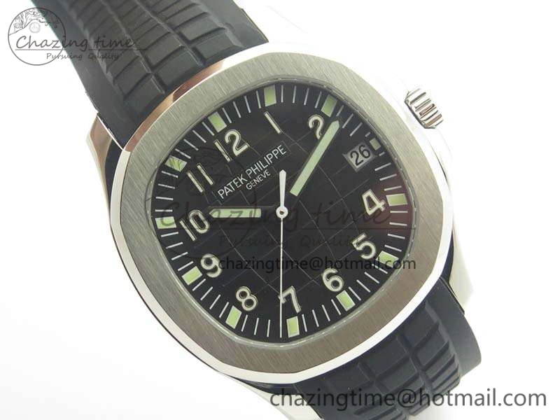 Aquanaut 5167 SS PF 1:1 Best Edition Black Dial On Rubber Strap A Breathable 9008