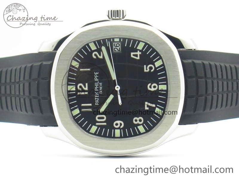 Aquanaut 5167 SS PF 1:1 Best Edition Black Dial On Rubber Strap A Breathable 9008