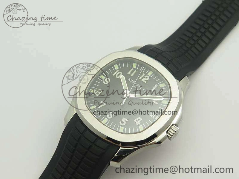 Aquanaut 5167 SS PF 1:1 Best Edition Black Dial On Rubber Strap A Breathable 9008