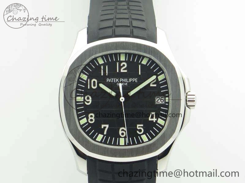 Aquanaut 5167 SS PF 1:1 Best Edition Black Dial On Rubber Strap A Breathable 9008