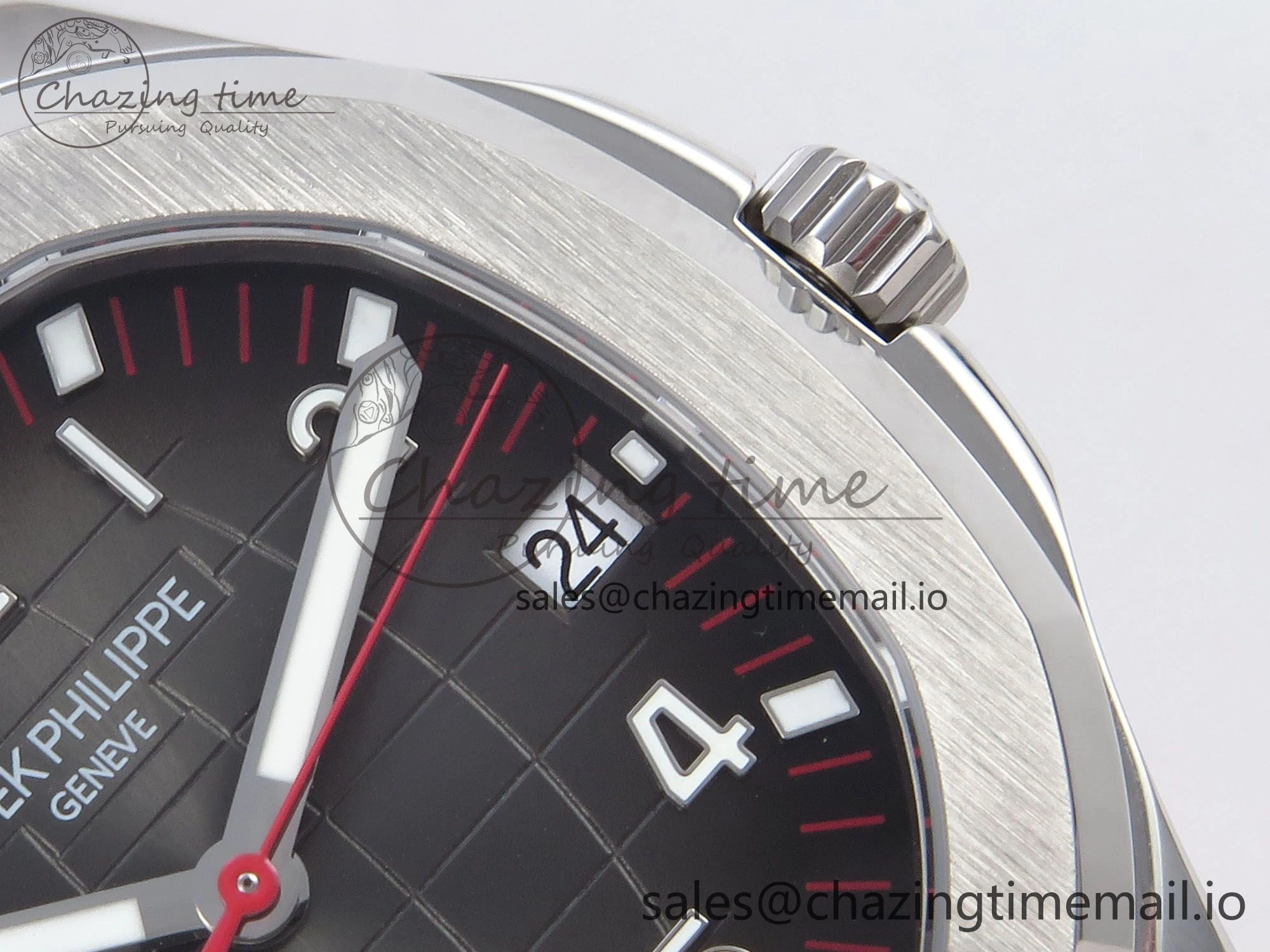 Aquanaut 5167A SS 3KF Best Edition Gray Dial on Red Rubber Strap A324 Super Clone Cozy 8651