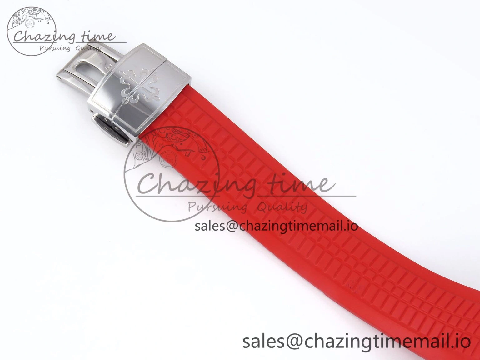 Aquanaut 5167A SS 3KF Best Edition Gray Dial on Red Rubber Strap A324 Super Clone Cozy 8651