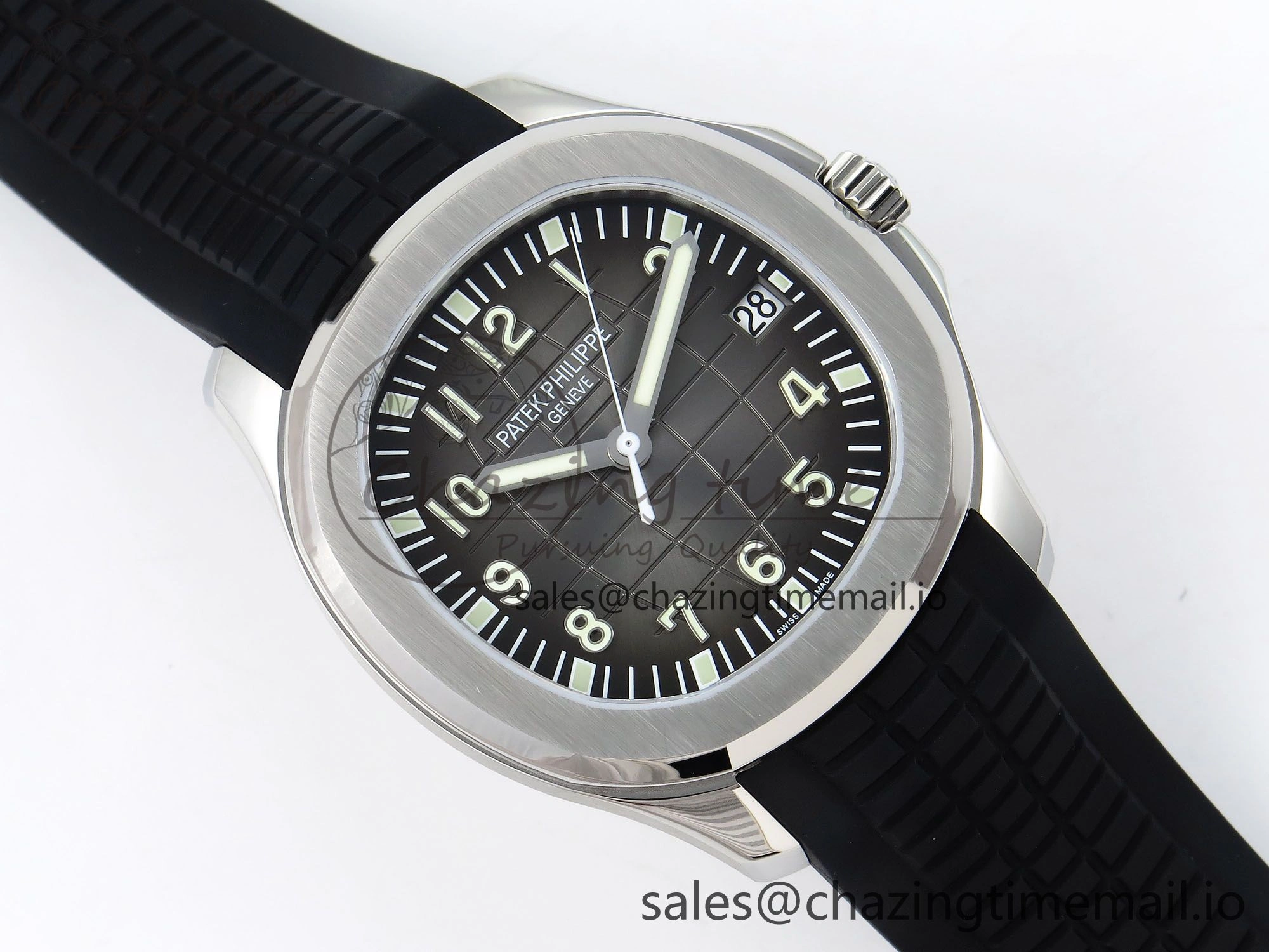 Aquanaut 5167A SS ZF 1:1 Best Edition Black Dial on Black Rubber Strap 26- Compact 8723