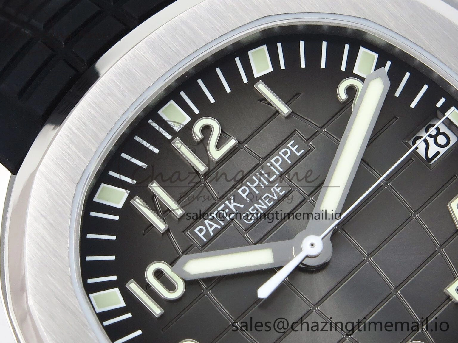 Aquanaut 5167A SS ZF 1:1 Best Edition Black Dial on Black Rubber Strap 26- Compact 8723