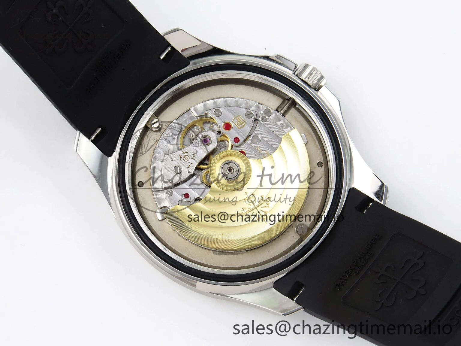 Aquanaut 5167A SS ZF 1:1 Best Edition Black Dial on Black Rubber Strap 26- Compact 8723