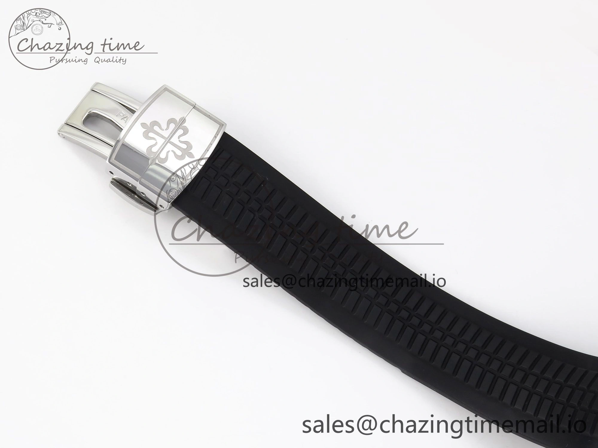 Aquanaut 5167A SS ZF 1:1 Best Edition Black Dial on Black Rubber Strap 26- Compact 8723