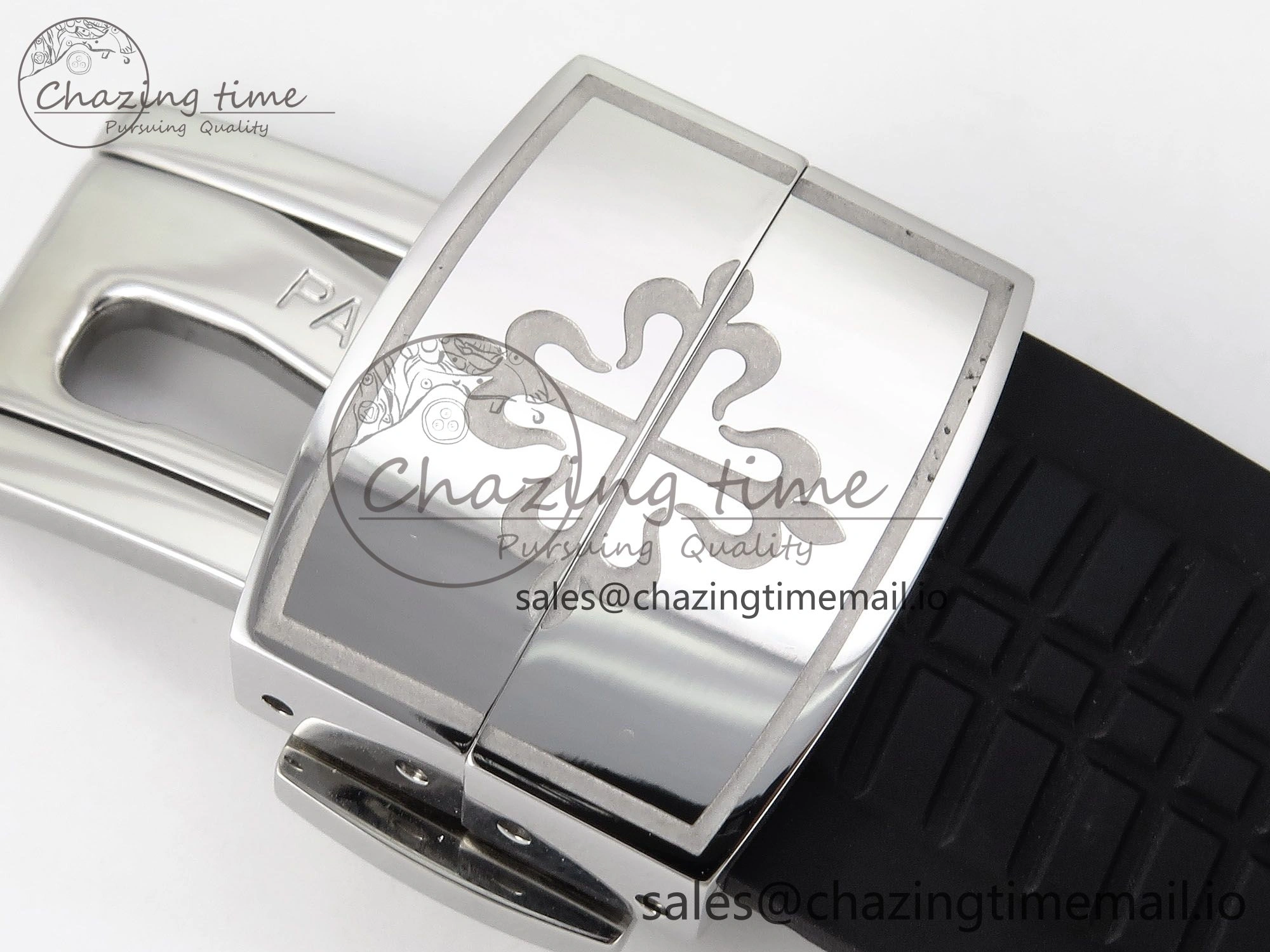 Aquanaut 5167A SS ZF 1:1 Best Edition Black Dial on Black Rubber Strap 26- Compact 8723