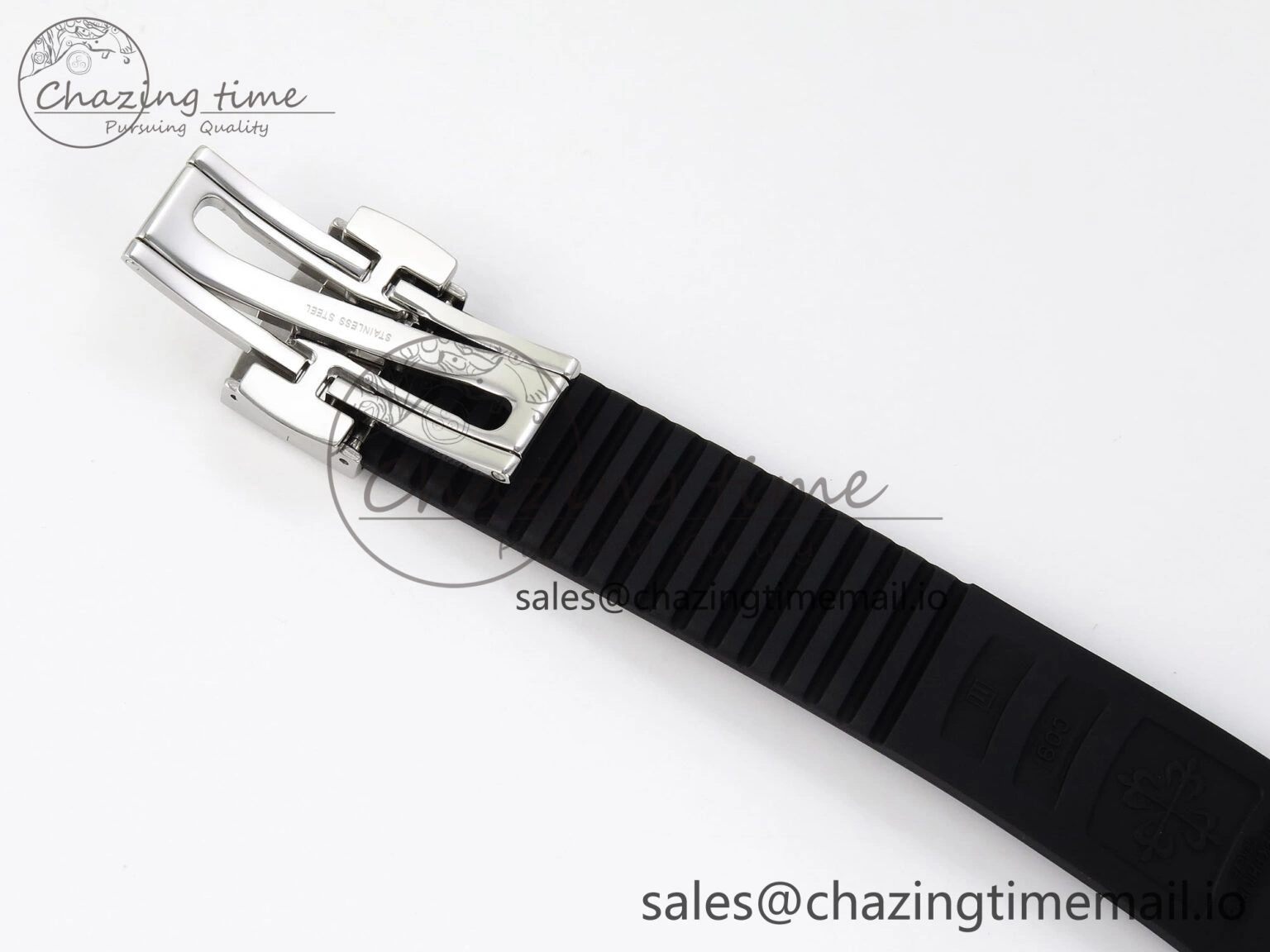Aquanaut 5167A SS ZF 1:1 Best Edition Black Dial on Black Rubber Strap 26- Compact 8723