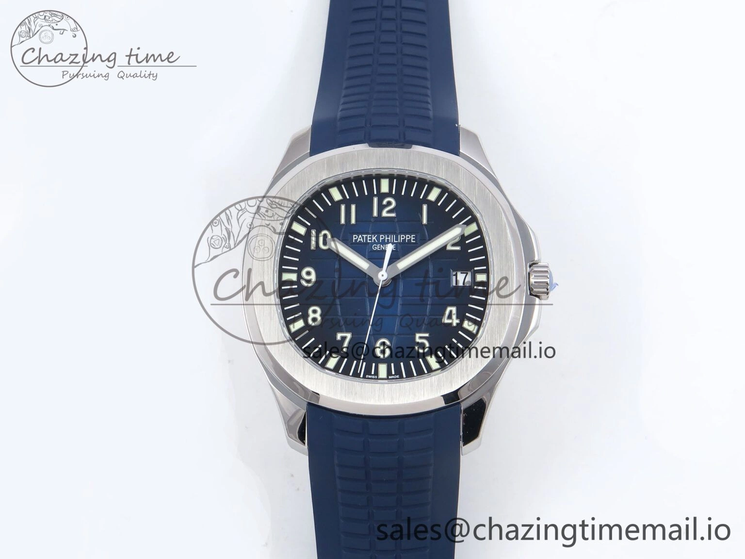 Aquanaut 5167A SS ZF 1:1 Best Edition Blue Dial on Blue Rubber Strap 330CS V RelaxedFit 8708